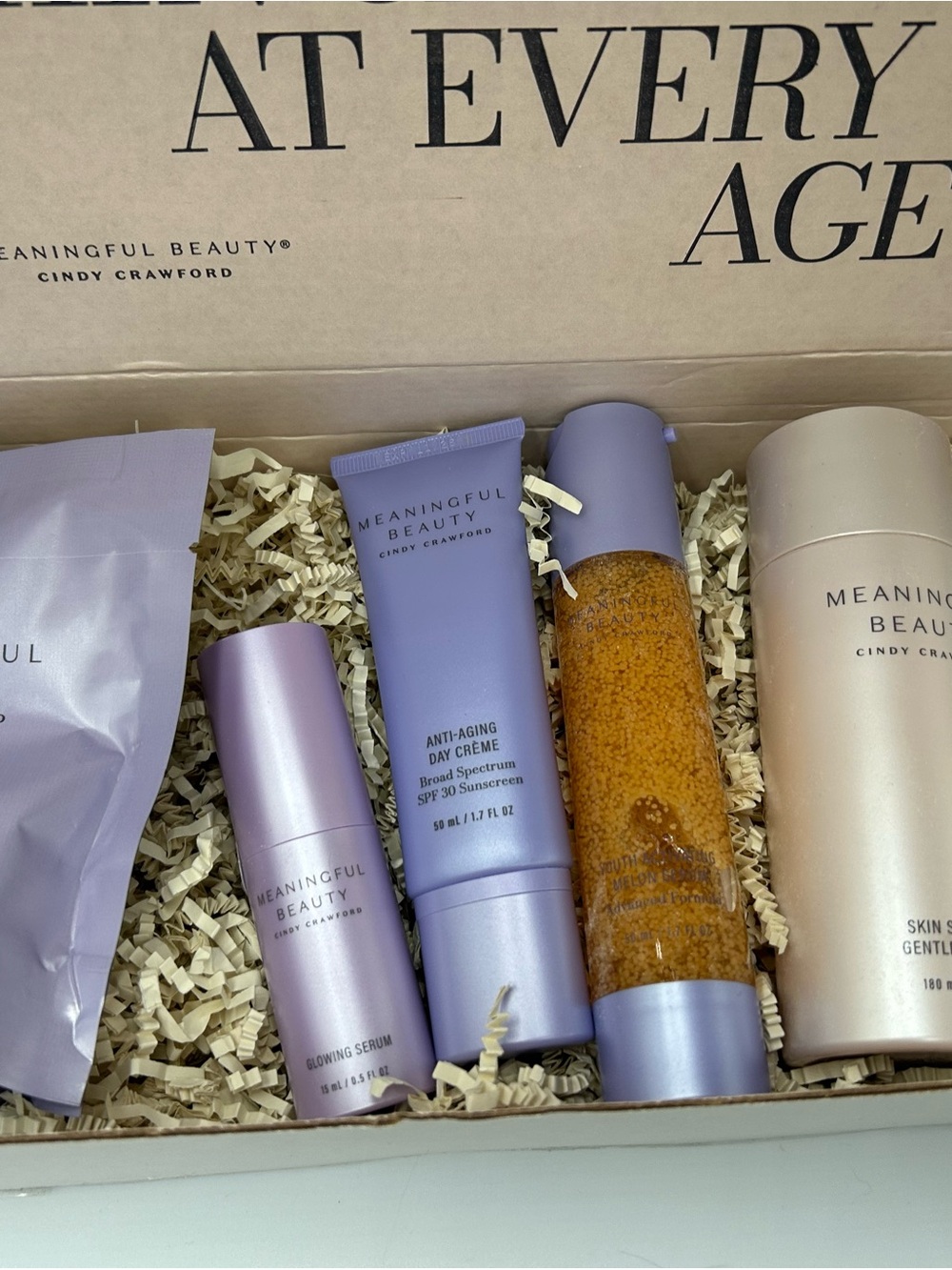 Cindy Crawford Large Meaningful Beauty Anti-Aging Day Crème Melon Serum Set